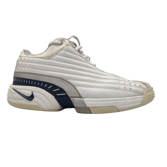 Nike 830251 Air Dura Mid Basketball Shoes White Sneakers Men's Size9.5 2001 VTG - Picture 1 of 13